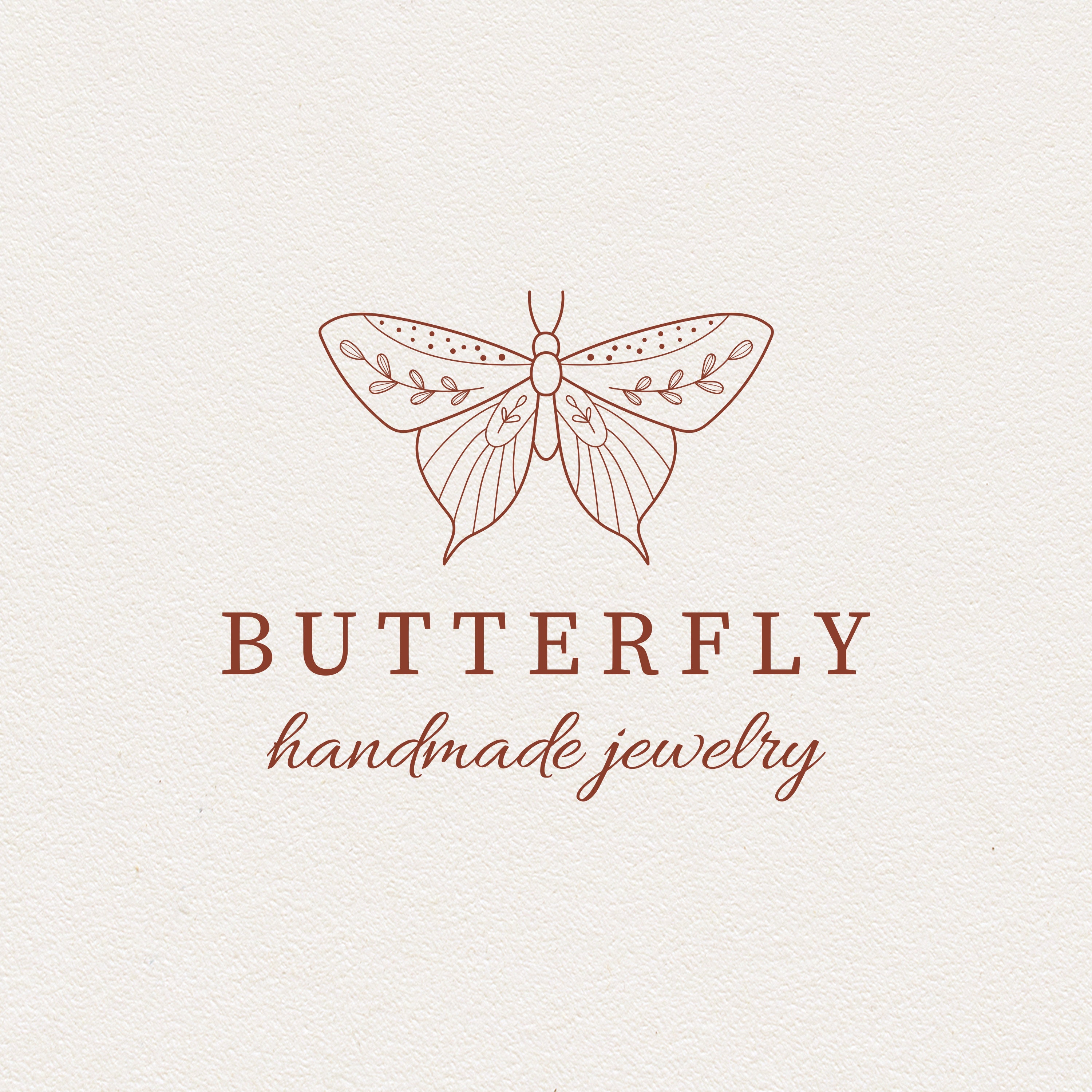 Butterfly Logo Design/moth Premade Logo/boho Logo/feminine Etsy