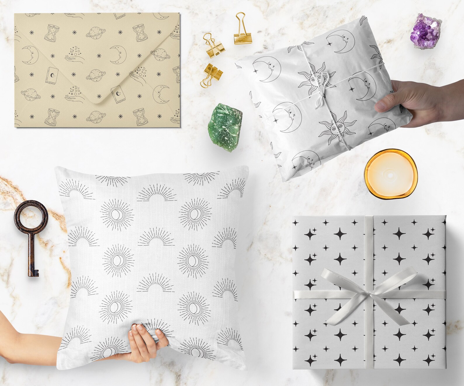 Zodiac Symbol Digital Paper Set/celestial Seamless - Etsy