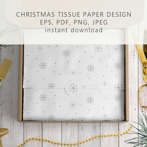 Digital Christmas Tissue Paper Design/Festive Tissue Paper/Product Wrapping Paper PDF/Packaging Design/Branding Stationery/New Year Pattern