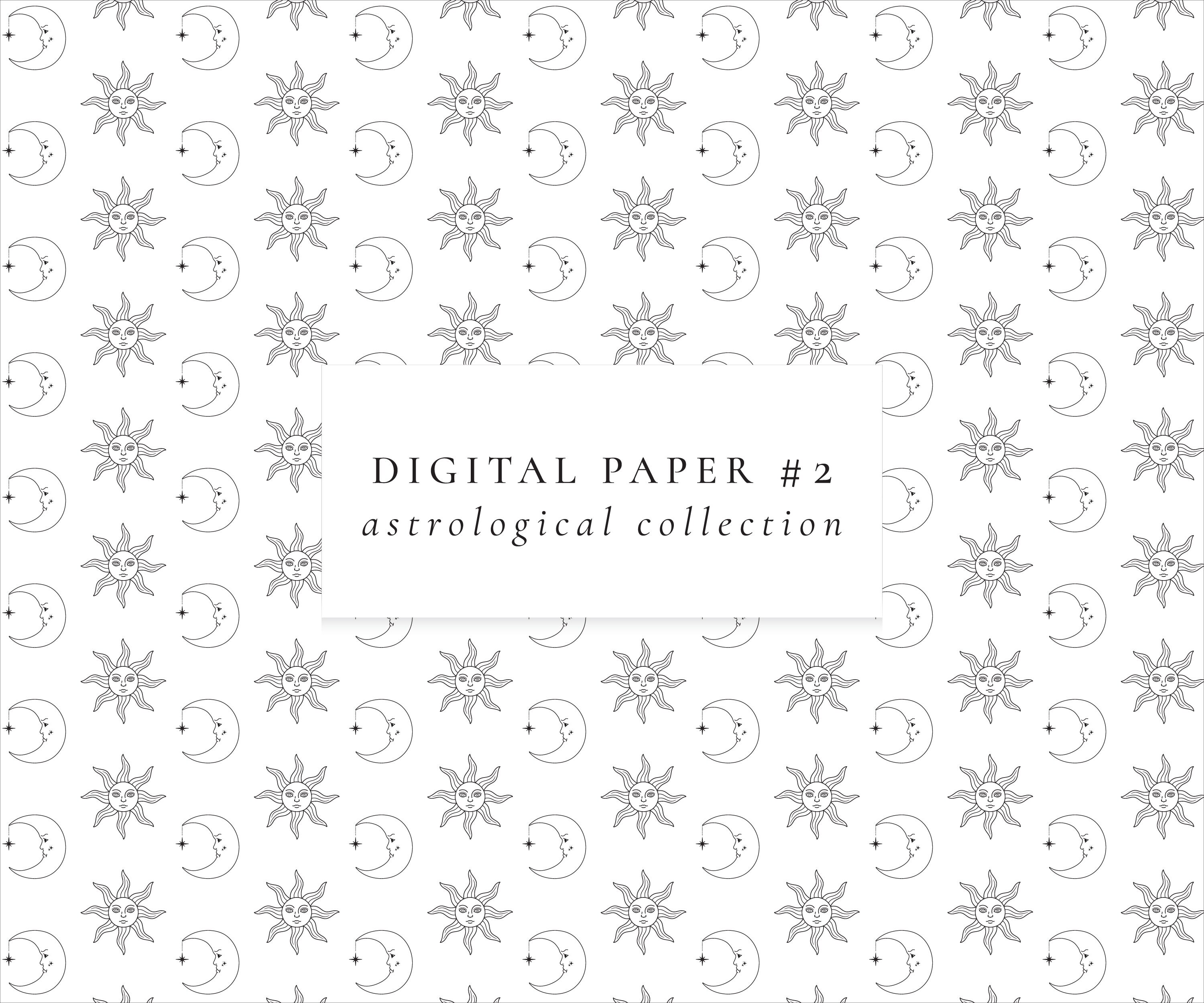 Zodiac Symbol Digital Paper Set/celestial Seamless - Etsy