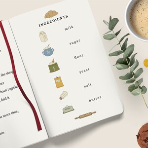 Cooking Diary Icon Kitchen Icon Set/cooking Illustration Svg/cooking Supplies Clip Art ...