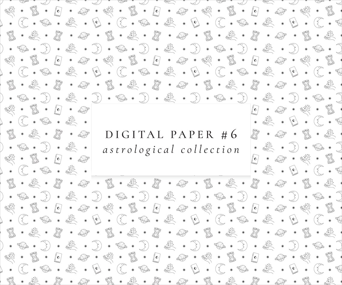 Zodiac Symbol Digital Paper Set/celestial Seamless | Etsy