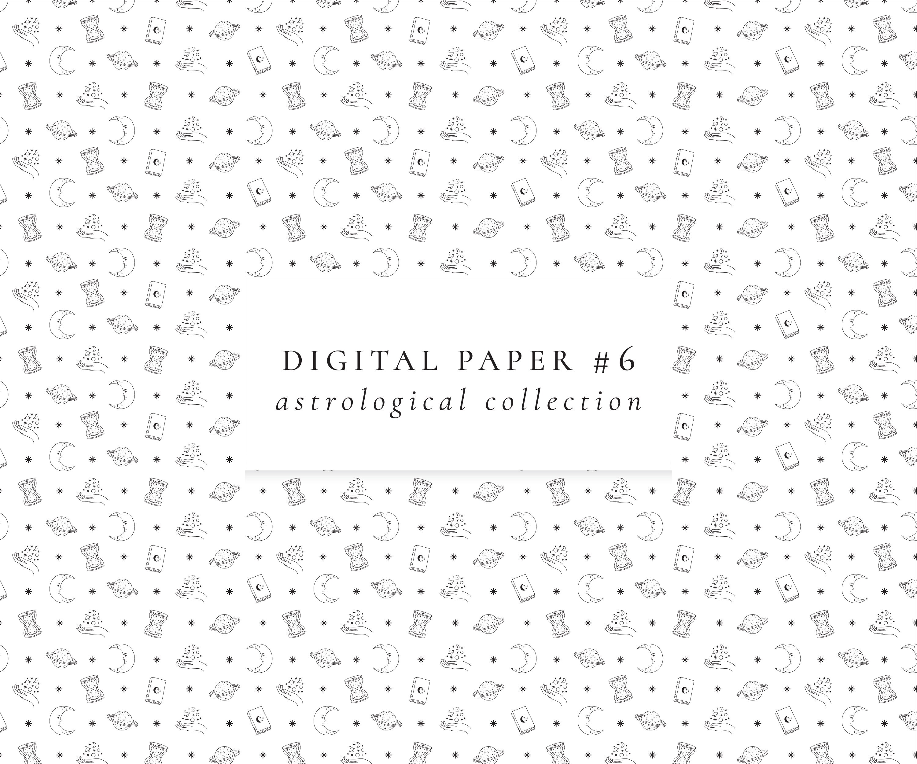Zodiac Symbol Digital Paper Set/celestial Seamless - Etsy