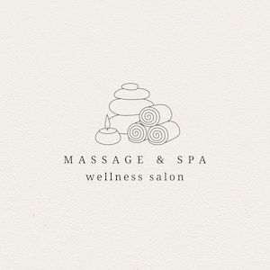 Premade custom logo design-Spa salon branding-Natural cosmetics-Beauty center-Feminine customizable logo-Skincare Logo-Massage-Wellness logo