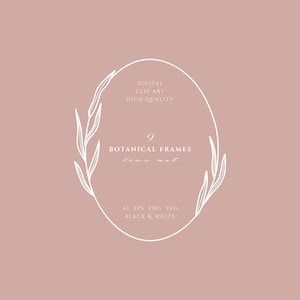 Line Art botanical Frames and Wreaths Wreaths Clip Art SVG Floral Wreaths PNG Flower Wedding Invitation Floral ornement Botanic digital EPS