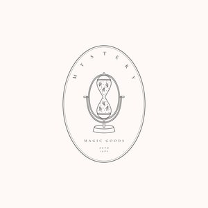 Premade mystic logo Hand Drawn Logo Hourglass Logo Mystic Logo Apothecary Logo Magic Logo Photography Logo Witchcraft Logo Retro Logo