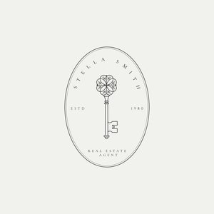 Real Estate Logo Key Premade Logo Realtor Logo Real Estate Agent Logo Realtor Business Logo Customizable Estate Logo Home Key Logo Interior