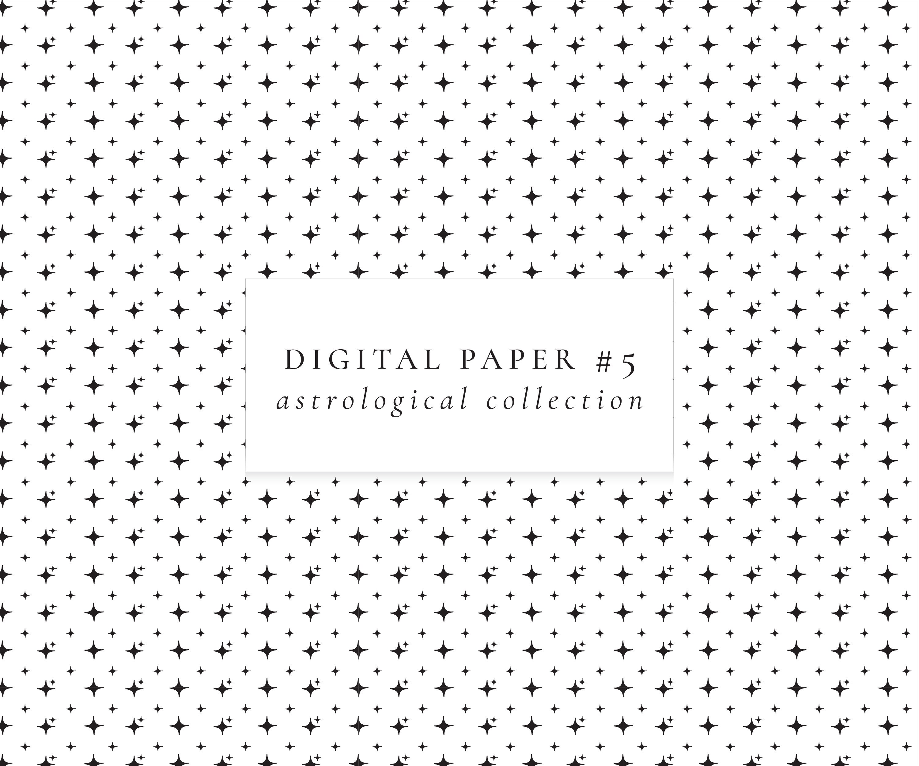 Zodiac Symbol Digital Paper Set/celestial Seamless - Etsy