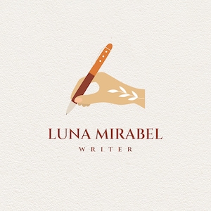Premade Writer Logo/Blogger Logo/Branding Design/Woman Hand Logo/Freelance Writer/Author Logo/Journalist Logo/Copywriter Logo/Bohemian Logo