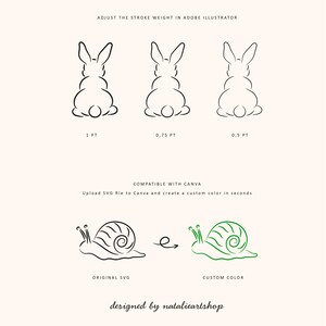Lente lijntekeningen illustratieset | Bloemenillustraties PNG, SVG, EPS afbeelding 7