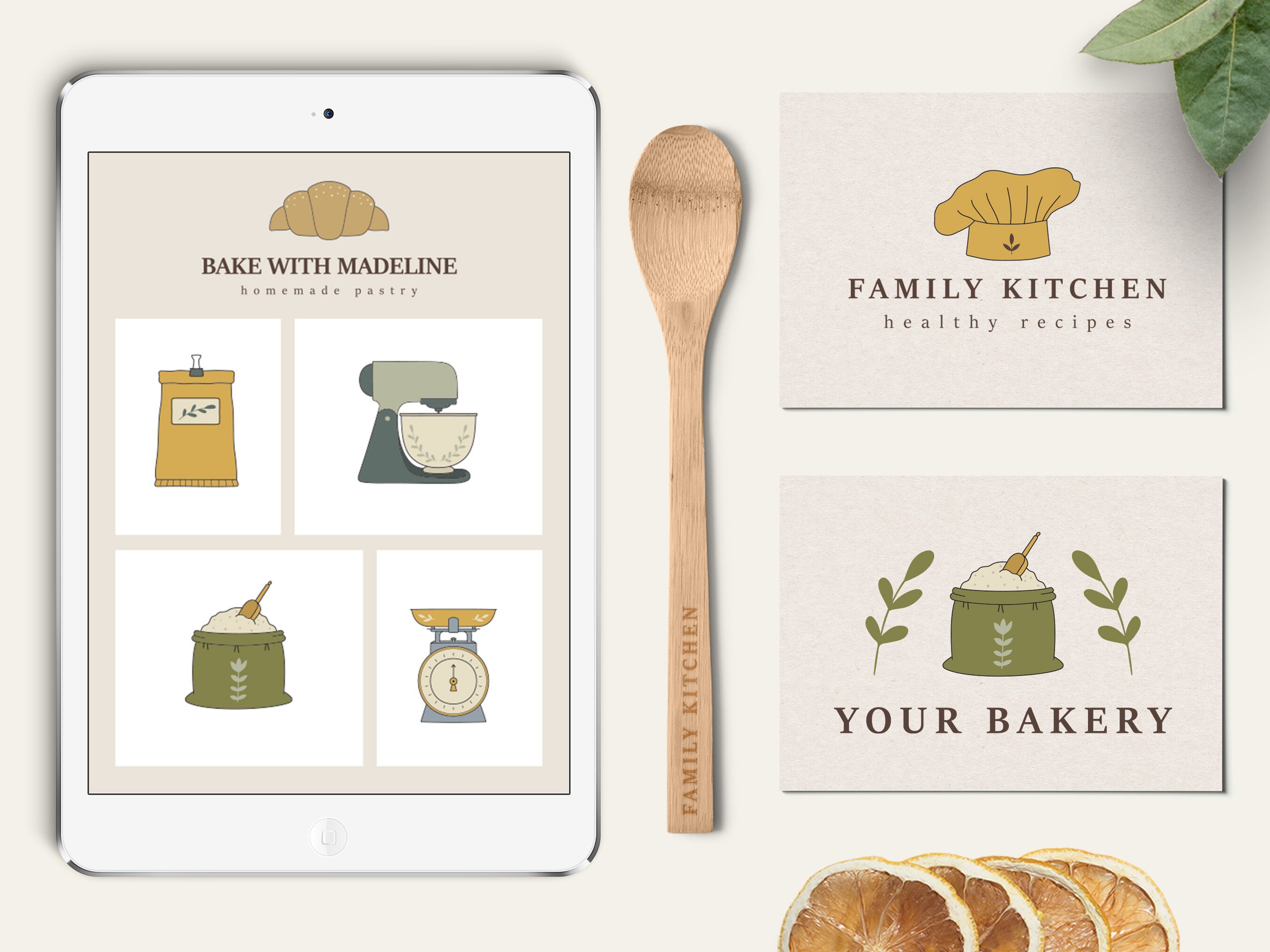 Baking Icon Set/kitchen Clipart/cooking Illustration/kitchen Utensils ...