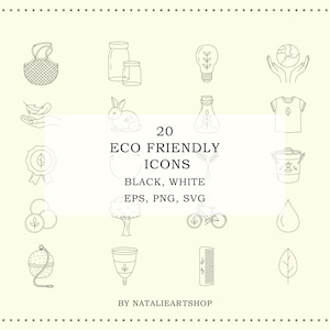 Nachhaltiges Icon Set/Zero Waste/Umweltfreundliche Illustration/Recycling/Umwelt/Grünes Leben/Planer Icon Set/Umrissene Symbole/Line Art/ Vektor