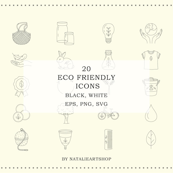 Sustainable Icon Set/Zero Waste/Eco-friendly illustration/Recycling/Environment/Green Living/Planner Icon Set/Outlined icons/Line Art/Vector