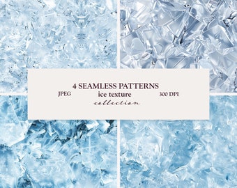 Shimmering Ice Digital Paper-Frost Ice Texture-Ice Seamless Pattern-Winter Printable Backgrounds-Junk Journal-Scrapbooking-Christmas Pattern