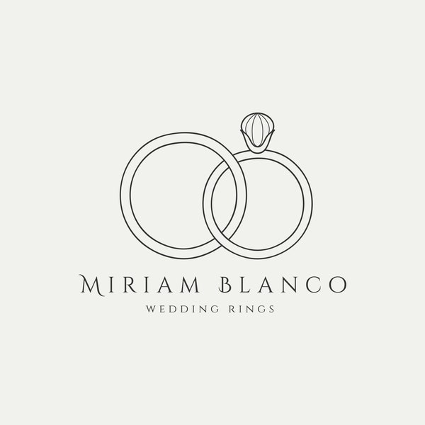 Premade Logo.Custom Logo.Wedding Logo.Wedding Rings Logo.Jewelry Logo.Blogger Logo. Organic Logo. Minimal Logo.Hand Drawn Logo.Brand Design