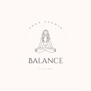 Premade Line Logo Yoga Logo Woman Logo Yoga Studio Logo Mystic Logo Vrouwelijk Logo Meditatie Logo Yoga Instructor Logo Yoga Symbool Logo