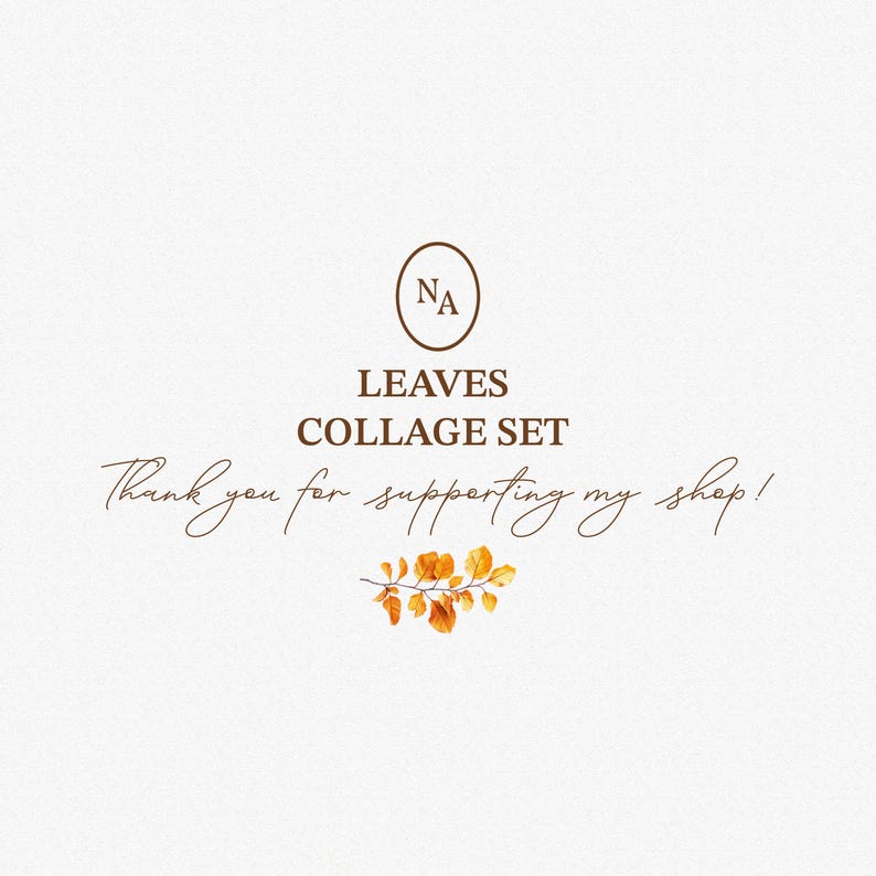 Autumn Leaves Clipart Set | Fall Leaf PNG Bundle | Vintage Collage ...