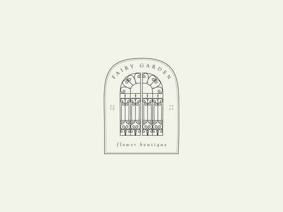 Premade Door Logo  Editable Real Estate Logo Forged gates Logo  Premade Logo Blogger Interior design logo Business logo Home Logo Stamp Logo