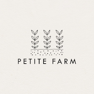 Farm premade logo-Garden logo-Farmers market-Farming Logo-Gardening Line Logo-Outline illustration-Organic Logo-Hand drawn logo-Farming logo