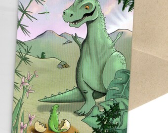 Teeny T-Rex Card (Father's day, New baby, Just because dinosaur card)