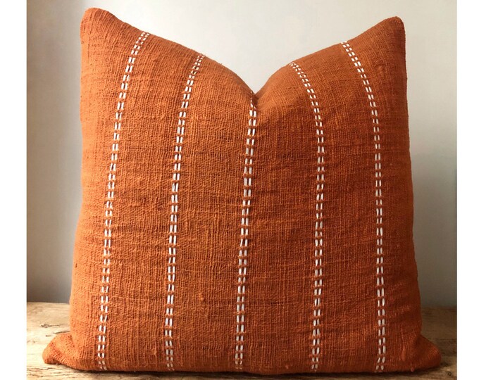 large orange throw pillows