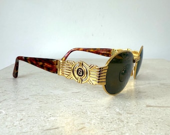 FENDI 7069 サングラス Vintage Sunglasses Fendi SL 7069 Made in Italy 80s - New Old