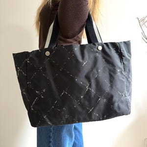 Authentic Vintage Chanel Nylon Shopper Tote Medium Bag