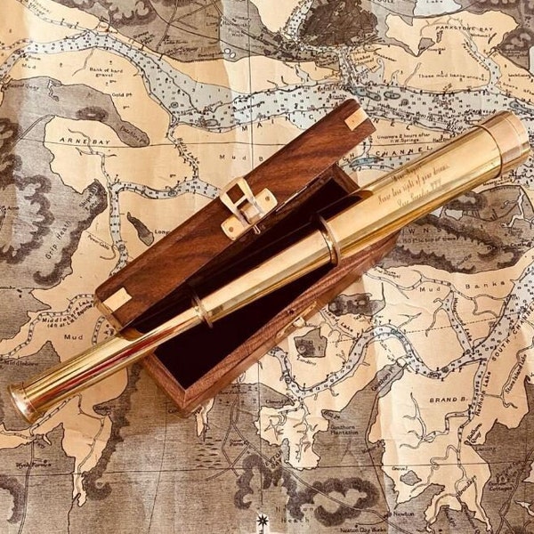 Brass Nautical Telescope. Can be engraved.