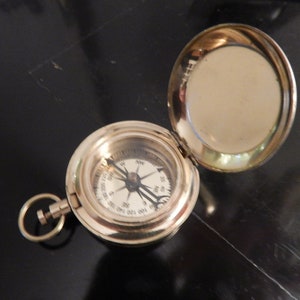 Small brass pocket compass can be engraved 24hr turn round