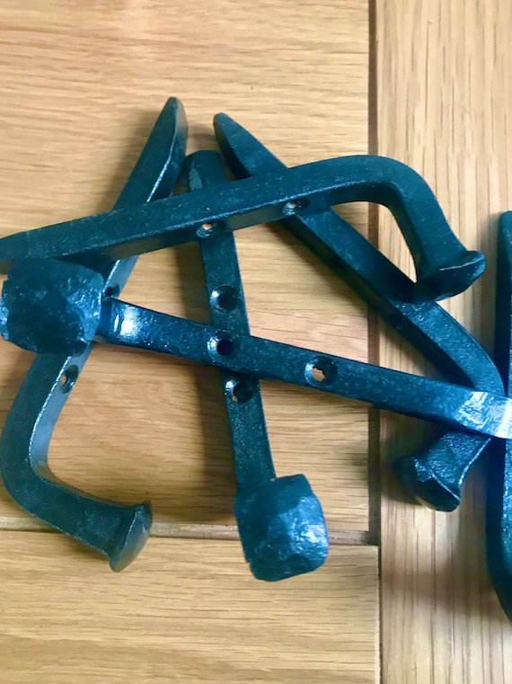 Hooks, Hand Forged Wrought Iron cleats, nails, hooks