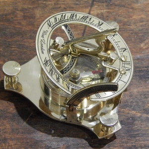 Adjustable Brass Sundial Compass