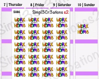 Work From Home Sticker Sheet