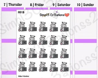 Hilbert With A Laptop Sticker Sheet