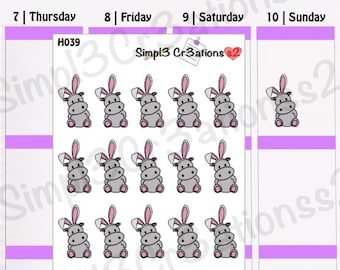 Hilbert With Bunny Ears Sticker Sheet