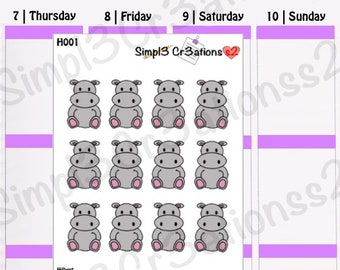 Hilbert The Hippo Sticker Sheet