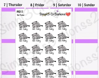 Hilbert, Not Today Sticker Sheet