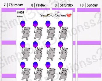 Hilbert Holding A Balloon Sticker Sheet