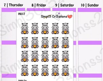 Hilbert With Bubble Tea Sticker Sheet