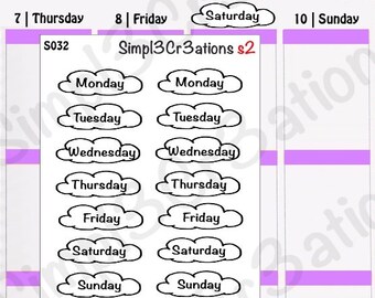 Cloud Date Covers Sticker Sheet