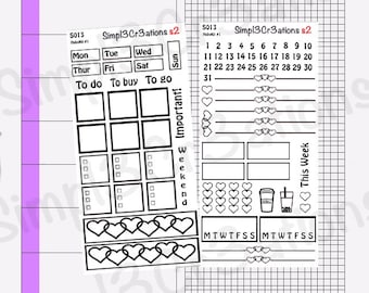 Hobonichi Weeks Heart Sticker Kit