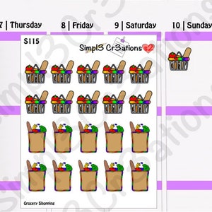 Grocery Shopping Sticker Sheet