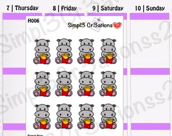 Hilbert With French Fries Sticker Sheet