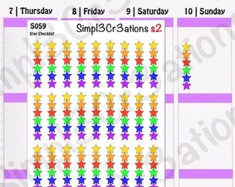 Star Checklist Sticker Sheet