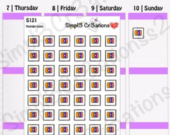 Social Media Icons (YT) Sticker Sheet
