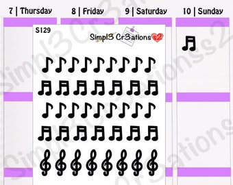 Music Notes Sticker Sheet