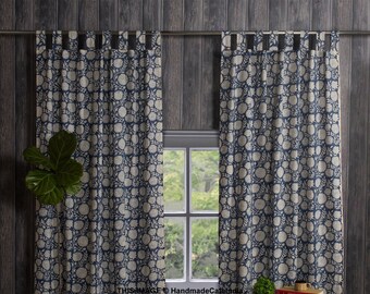 Block print shaped valance
