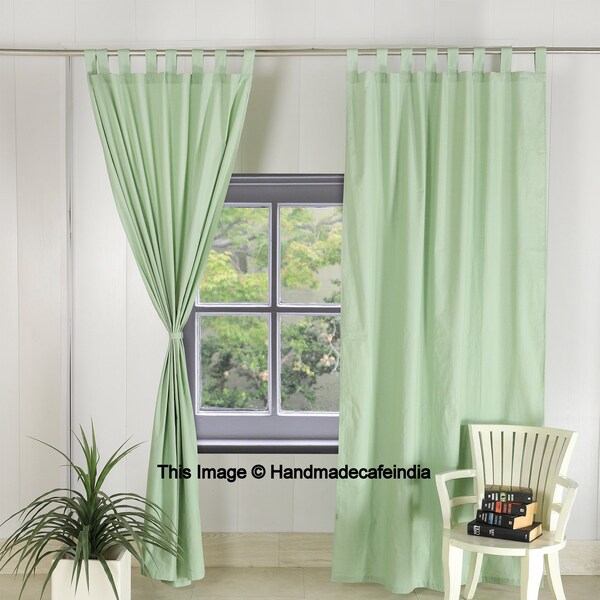 Green Curtain Panels Etsy