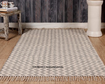 Home Decorative Area Rug Tassel Rag Rugs Mats Floor Mat Indian Etsy