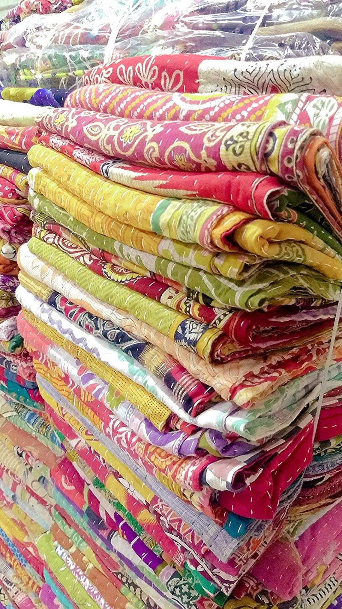 Buy Wholesale Lot Vintage Kantha Quilt Indian Sari Quilt Kantha Online