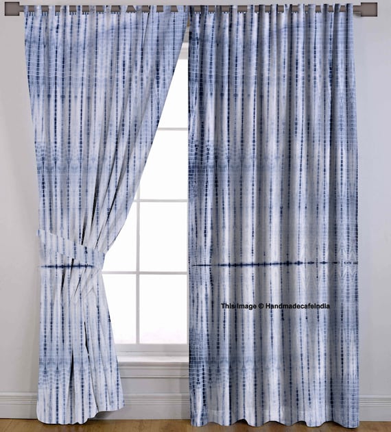 Shibori Sheer Curtains Voile Panels Bohemian Shibori Sheer Curtains Voile, Dye Sheer Curtains